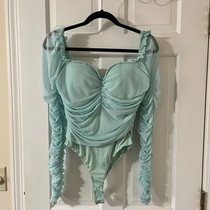 Fashion Nova mint blue body suit!